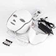 7 Colors LED Facial Mask with Neck LED Light Photon Mask Skin Rejuvenation Anti Acne Beauty Device Face Lifting Firm Massager