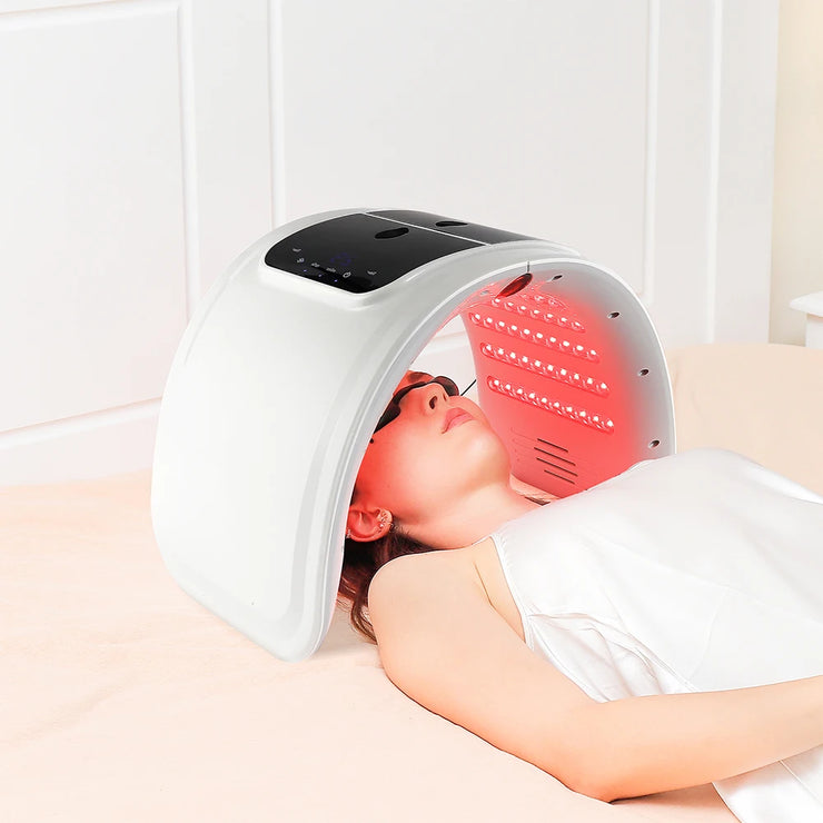 Dispositivo de rejuvenecimiento de la piel con luz roja facial, máscara LED PDT profesional de 7 colores, máquina de belleza antiarrugas para estiramiento facial