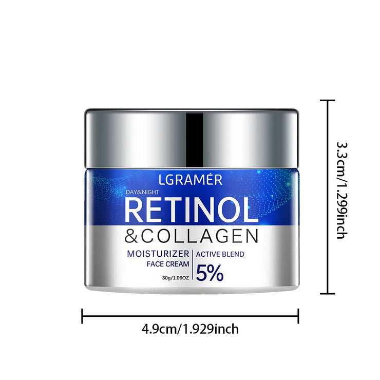 Retinol Collagen Face Cream Repairing Skin Moisturizing Hyaluronic Acid Younger Smooth Wrinkles Face Skin Care Cosmetic 30g/60g JONNY