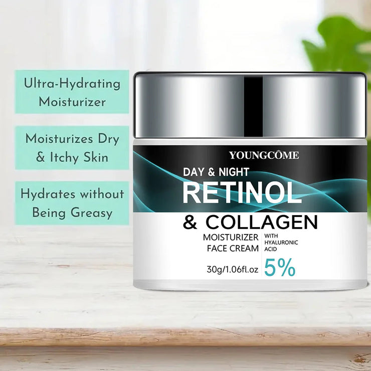 YOUNGCOME Retinol Collagen Moisturizing Cream Promotes Skin Elasticity and Luster Nourishing Brightening Improve Skin Texture JONNY