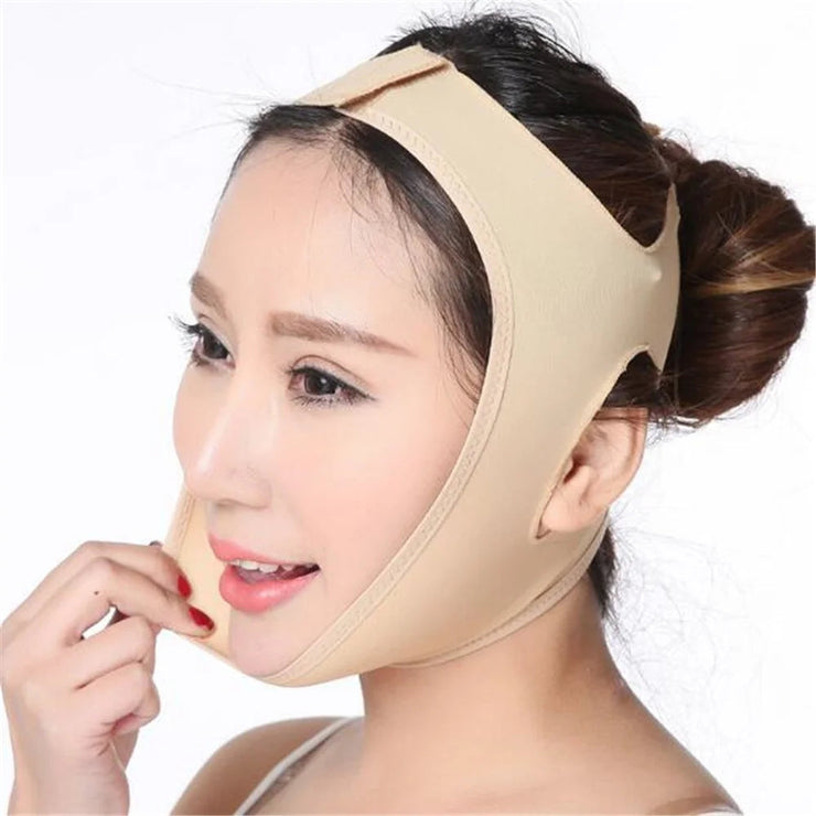 Elastic Face Slimming Bandage V Line Face Shaper Women Chin Cheek Lift Up Belt Facial Massager Strap Face Skin Care Tools Beauty JONNY