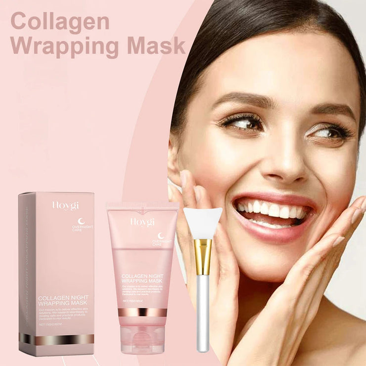 75g Collagen Night Wrapping Peel Off Mask Facial Moisturizing Brighten Hydrating Smooth Face Firming Skin Rejuvenation Care Mask JONNY