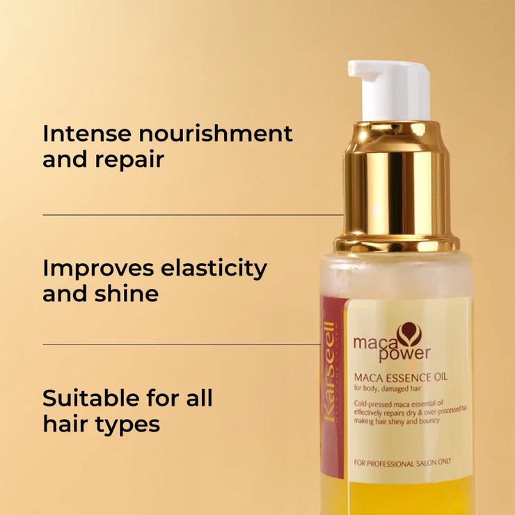 Marine Collagen Hair Treatment Deep Repair Hair Mask 500ml + Argan Oil Hair Serum 50ml for Dry Damaged Hair All Hair Types