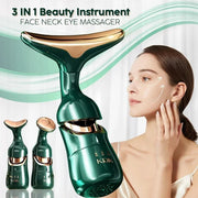 3 In 1 Facial Lifting Device Neck Facial Eye Massage Face Slimmer EMS Beauty Skin Tightening Wrinkle Anti Aging Face Massager JONNY