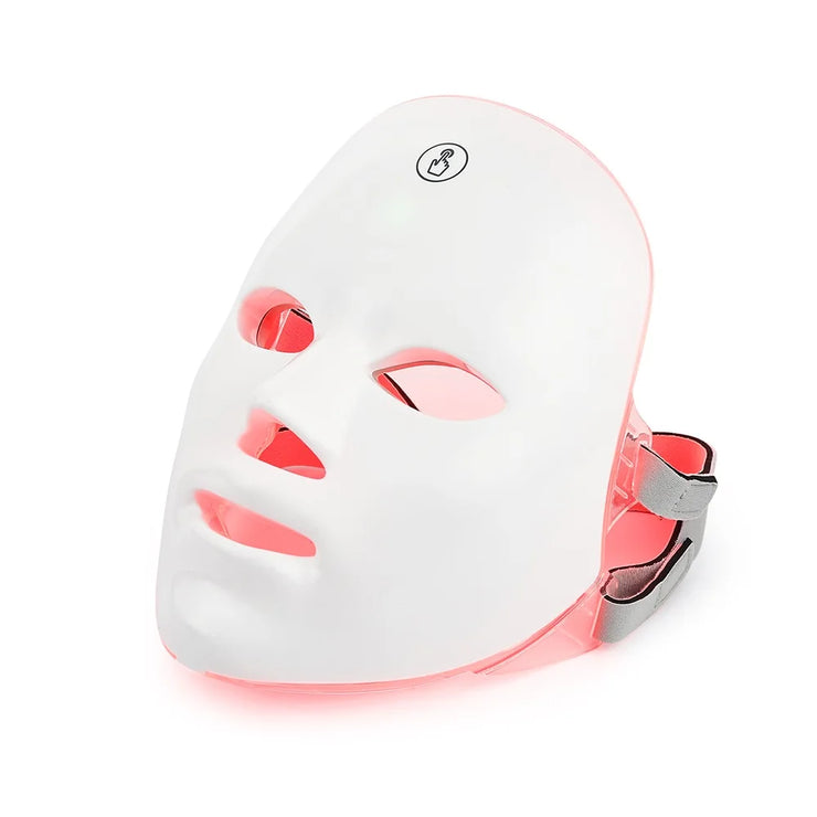 Masque facial LED rechargeable 7 couleurs Masque de beauté photonique LED Rajeunissement de la peau Lifting du visage à domicile Masque de beauté blanchissant pour soins de la peau