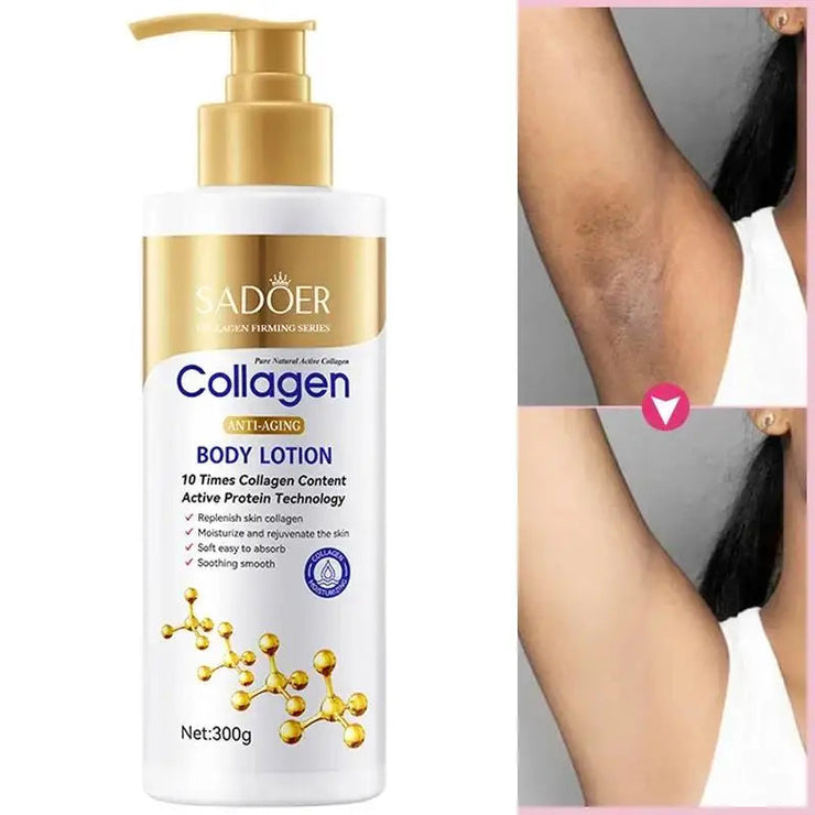 Collagen Milk Bleaching Face Body Cream Whitening Skin Moisturizing Lotion Lightening Care JONNY