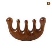 Wood Therapy Massage Comb Head Face Scalp Gua Sha Massager Natural Facial Sandalwood Wide Tooth Guasha Scraping Body Massage JONNY