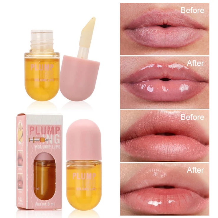 Huile repulpante pour les lèvres longue durée Sérum volumateur instantané pour les lèvres Collagène Volume des lèvres Brillant à lèvres Cosmétique sexy Augmente le volume