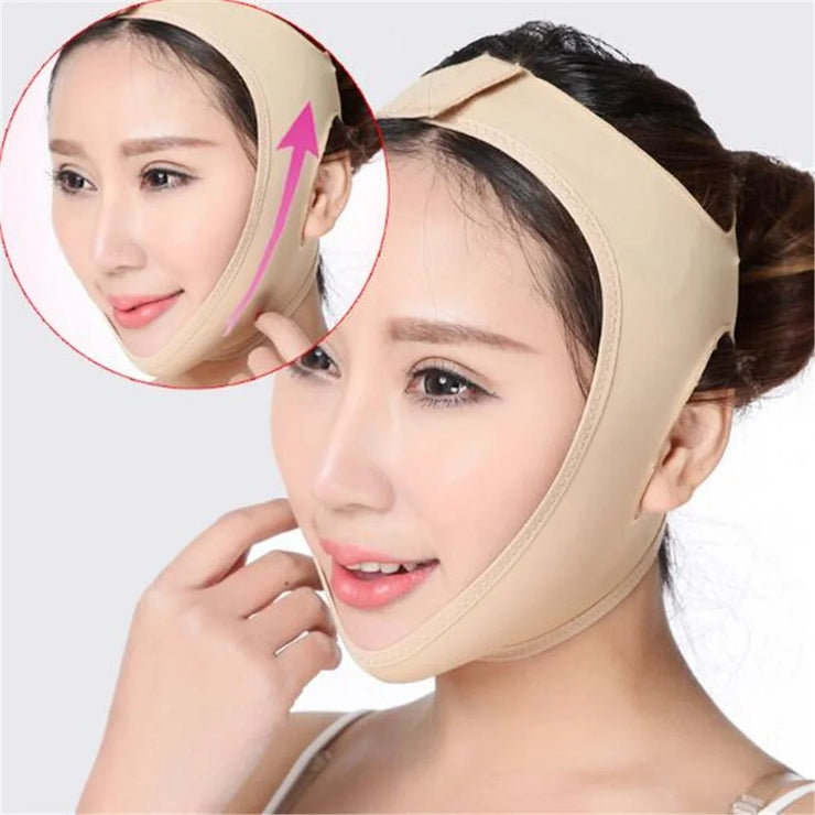 Elastic Face Slimming Bandage V Line Face Shaper Women Chin Cheek Lift Up Belt Facial Massager Strap Face Skin Care Tools Beauty JONNY