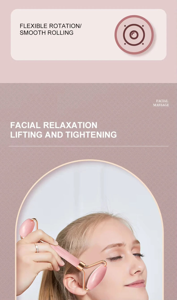 Rodillo para rostro, cuello, ojos, resina, instrumento de masaje facial, tabla de raspado para el cuidado de la salud, herramientas de belleza para el cuidado de la piel y los músculos