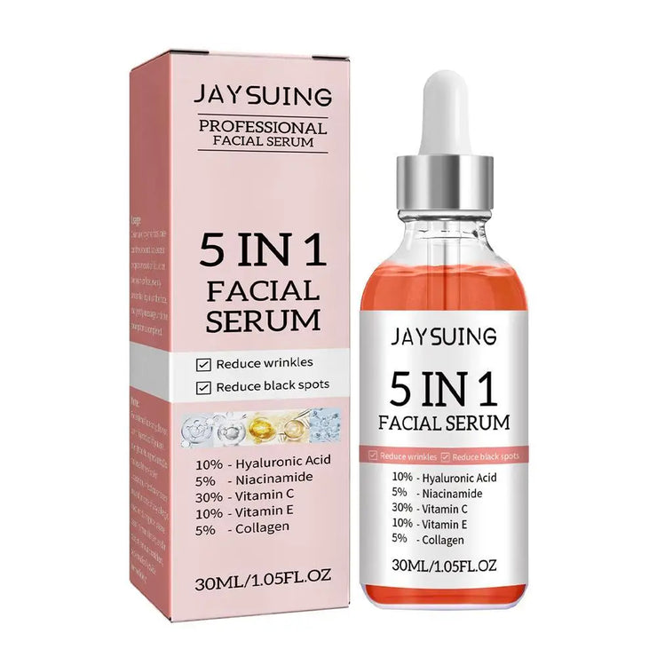 Collagen serum bottle with a dropper, showcasing its hydrating and anti-aging properties. The serum helps to improve skin elasticity, reduce wrinkles, and promote a youthful glow. Suitable for all skin types, this nourishing product provides deep hydration and supports skin rejuvenation.