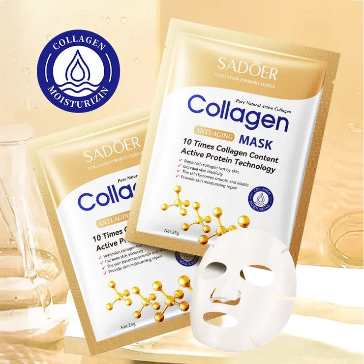 10pcs Anti-wrinkle Collagen Face Mask Moisturizing Anti-aging Repair Brightening skincare Face Sheet Mask Facial Masks Skin Care JONNY