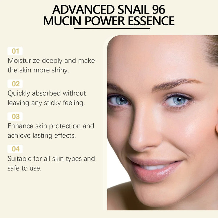 Advanced Snail 96 Mucin Power Essence Fading Fine Lines Moisturizing Lifting Firming Smoothing Nourishin Brightening Skin Care JONNY