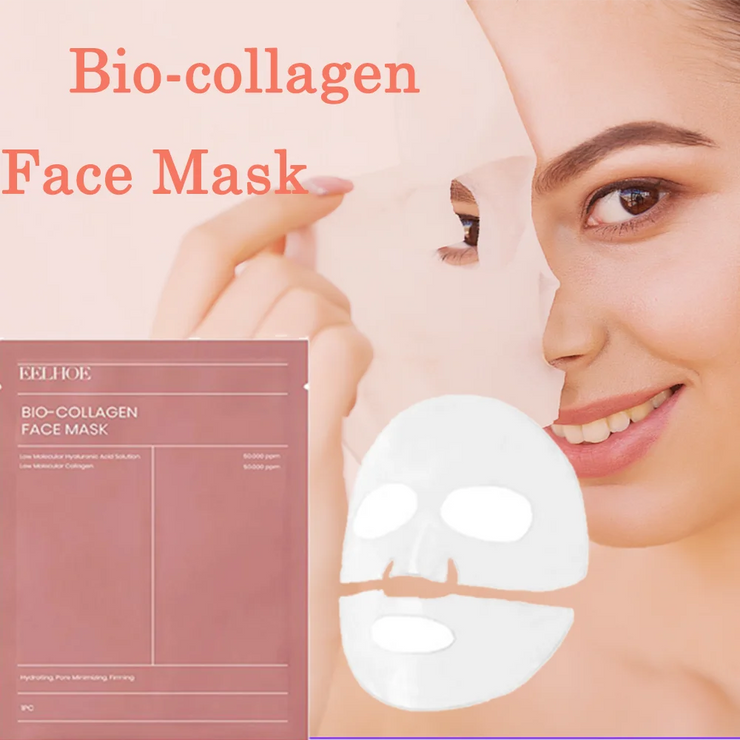 Bio-Collagen face Mask Hydrating Refreshing Moisturizing Facial Mask Vc Facial Mask Face Whitening Anti aging Skincare 1/2/5pcs JONNY