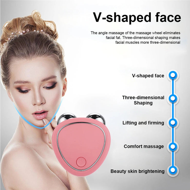 EMS Face Lifting Machine Facial Massager Microcurrent Roller Skin Tightening Rejuvenation Beauty Charging Facial Anti Wrinkle JONNY