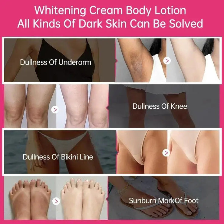 Collagen Milk Bleaching Face Body Cream Whitening Skin Moisturizing Lotion Lightening Care JONNY