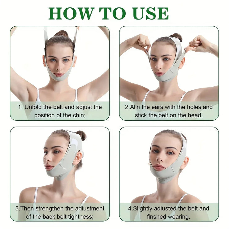 Bandage amincissant réutilisable pour le visage en V pour femme, ceinture de levage du menton et des joues, sangle de massage du visage, soins de la peau, outils de beauté