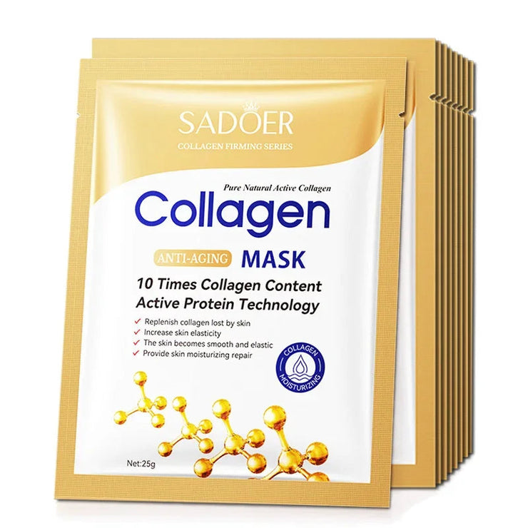 10pcs Anti-wrinkle Collagen Face Mask Moisturizing Anti-aging Repair Brightening skincare Face Sheet Mask Facial Masks Skin Care JONNY