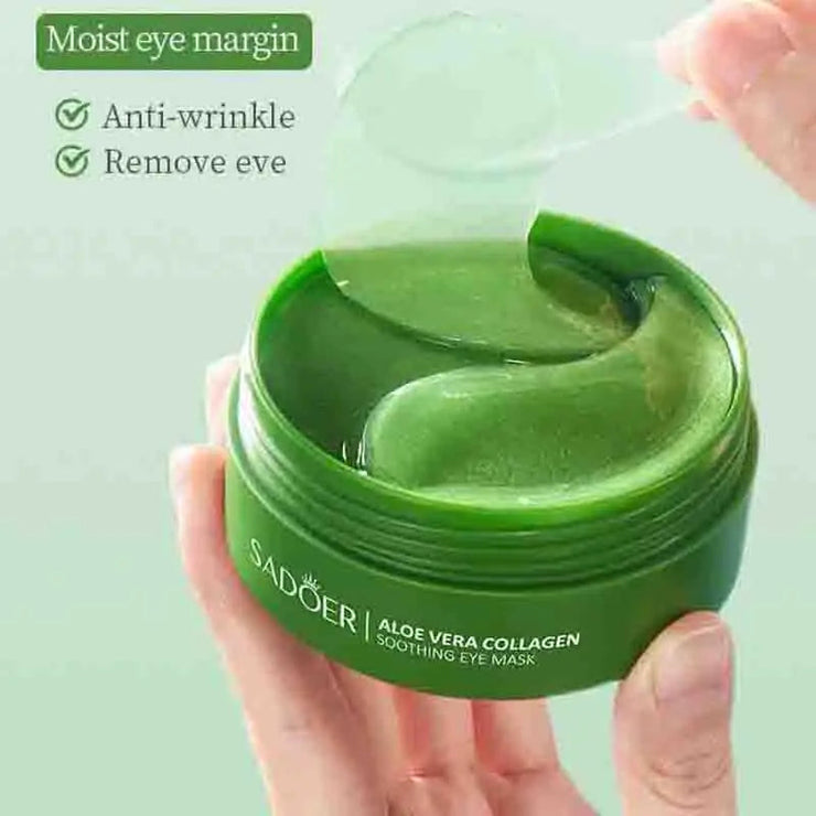 60pcs SAODER Aloe Vera Collagen Eye Mask Anti Dark Circles Eyes Bags Moisturizing Firming Eye Patches Eyes Skin Care Products JONNY