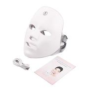 Máscara facial LED recargable, 7 colores, máscara de belleza con fotones LED, rejuvenecimiento de la piel, lifting facial en casa, blanqueamiento, cuidado de la piel, máscara de belleza