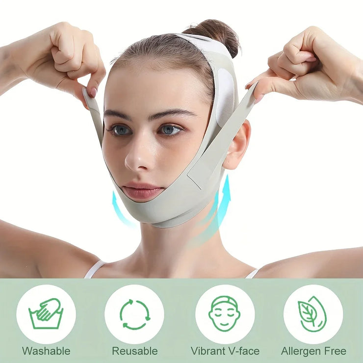 Bandage amincissant réutilisable pour le visage en V pour femme, ceinture de levage du menton et des joues, sangle de massage du visage, soins de la peau, outils de beauté