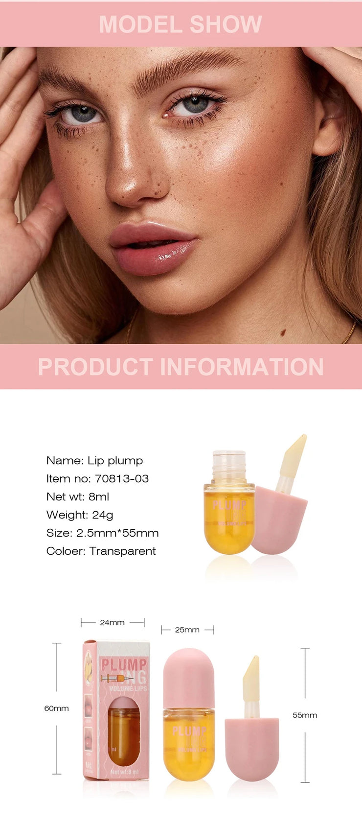 Long Lasting Lip Plumper Oil Instant Volumising Enhancer Lip Serum Collagen Lips Volume Lipgloss Sexy Cosmetic Volume Increases